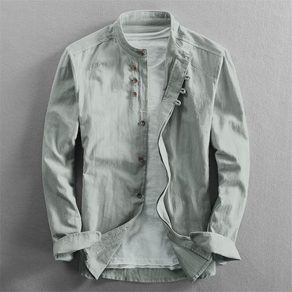 Kyoto - Men's Ultra Comfortable Band Collar Shirt