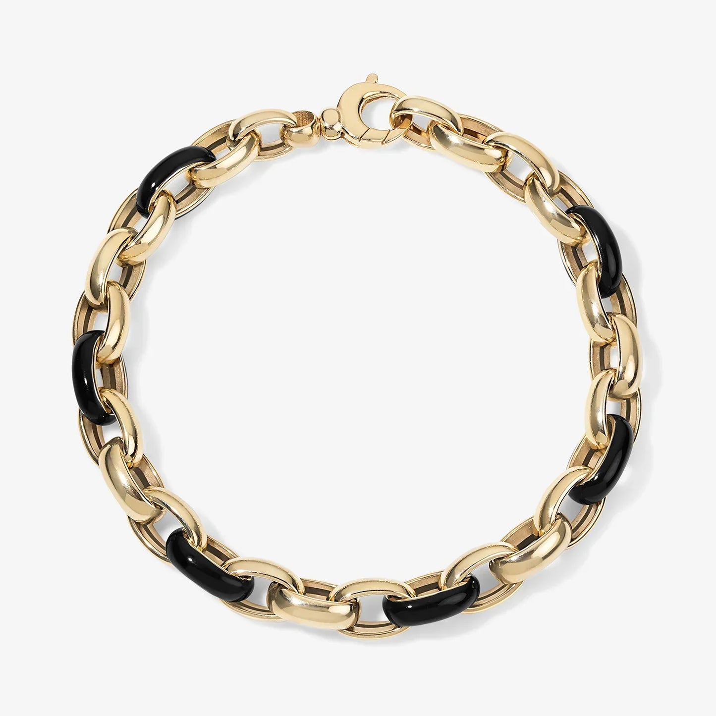 LUNERA Enamel Oval Link Bracelet