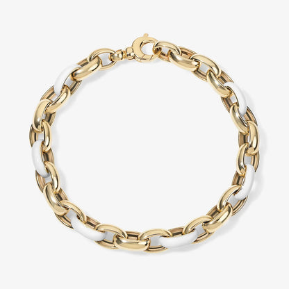 LUNERA Enamel Oval Link Bracelet