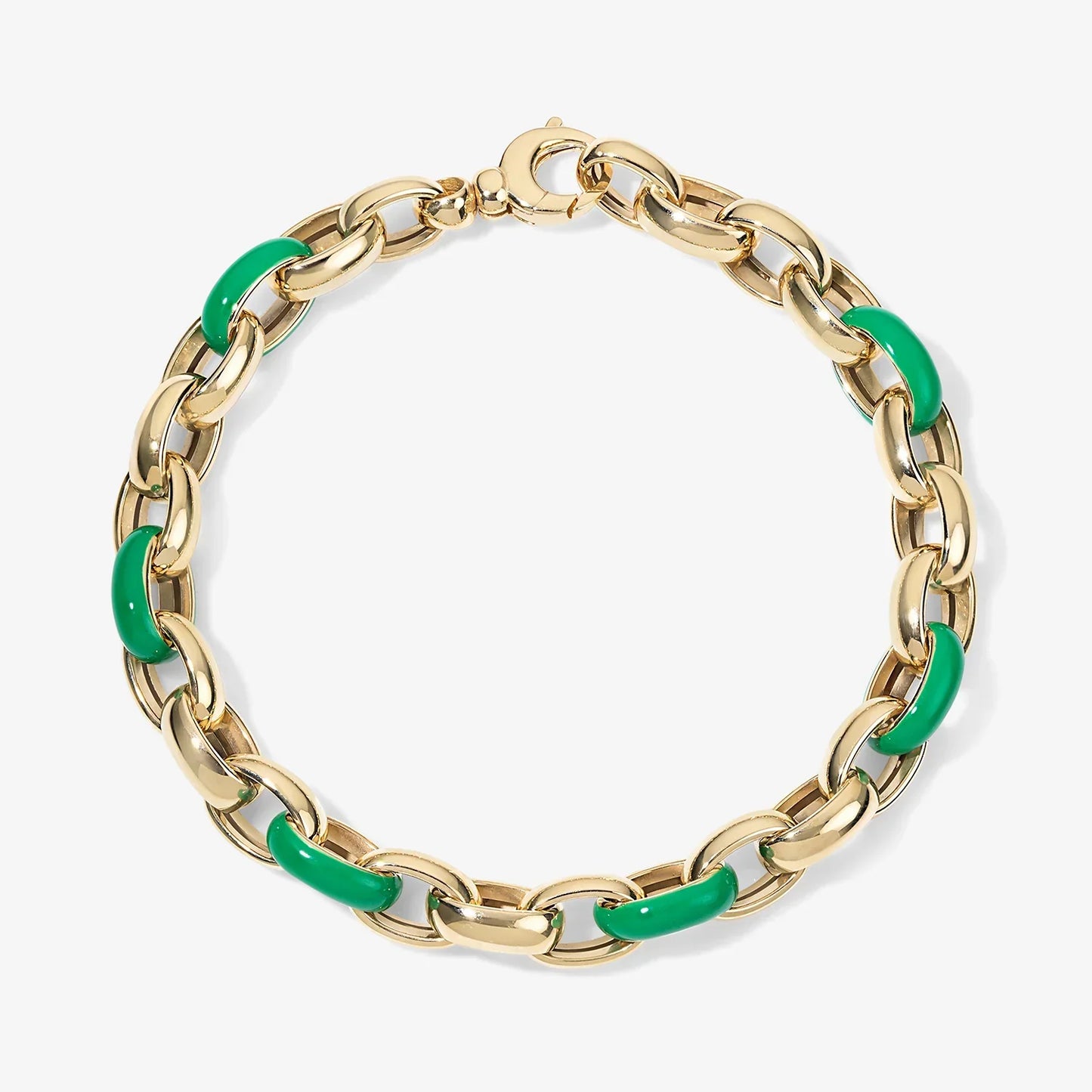 LUNERA Enamel Oval Link Bracelet